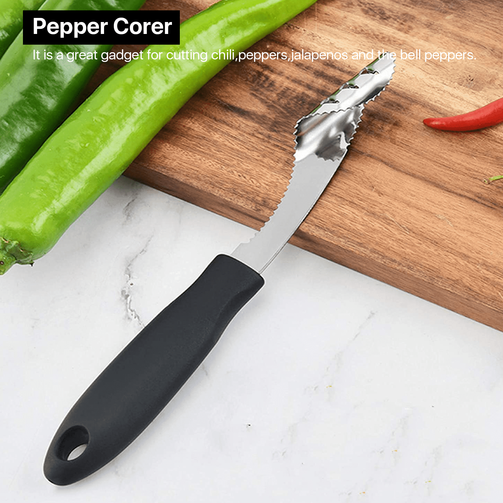 BCOOSS Apple Slicer Peeler & Core Remover – Stainless Steel, Black, Pack of 3 - ClubOn