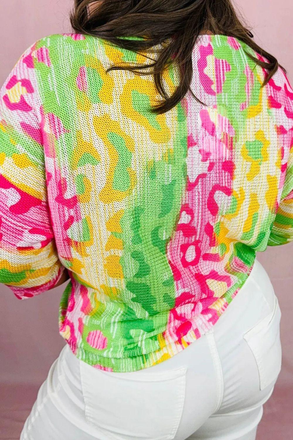 Plus Size Printed Round Neck T-Shirt - ClubOn