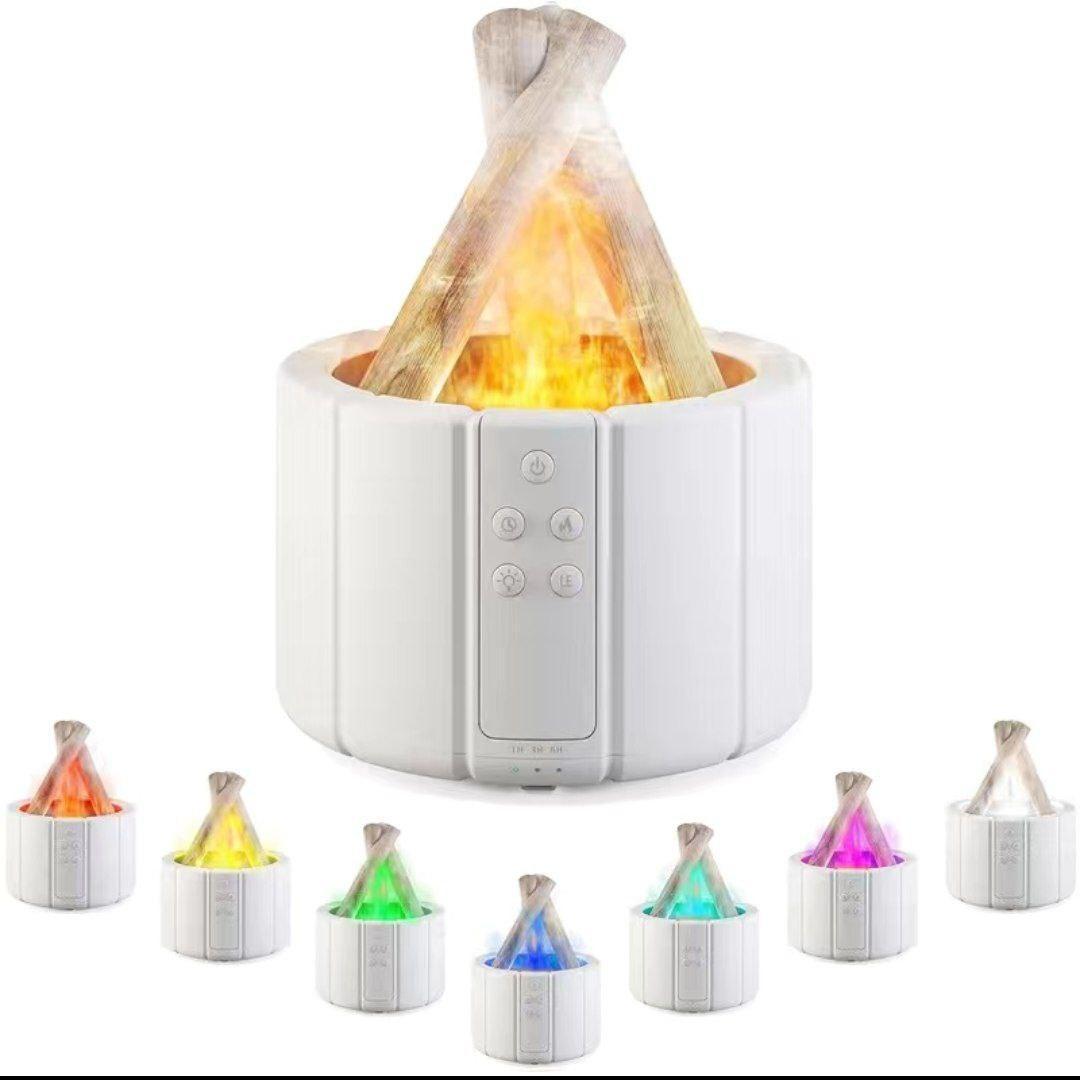 Essential Oil Diffuser 250ml with 7-Color Flame Simulation - ClubOn