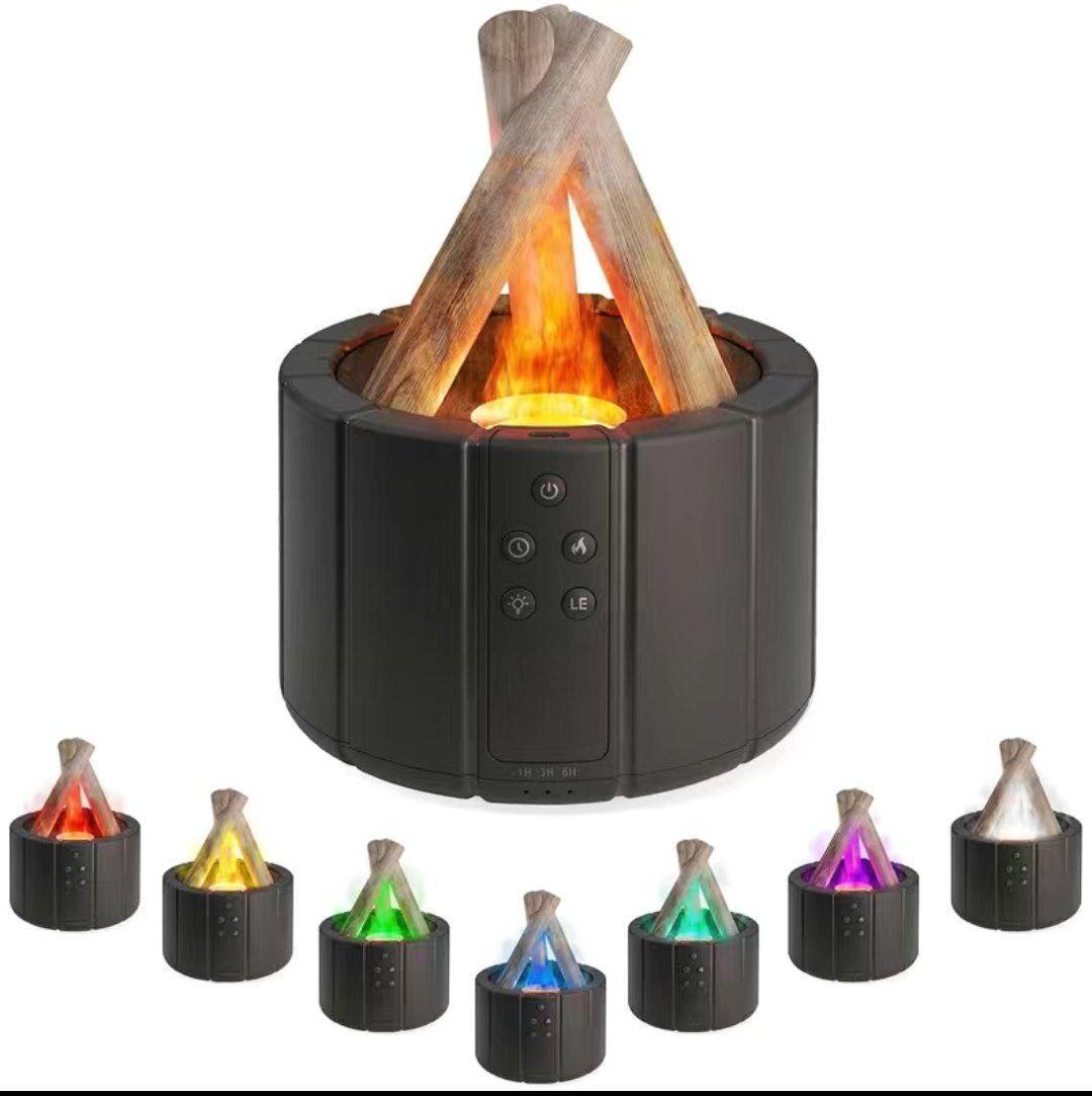 Essential Oil Diffuser 250ml with 7-Color Flame Simulation - ClubOn