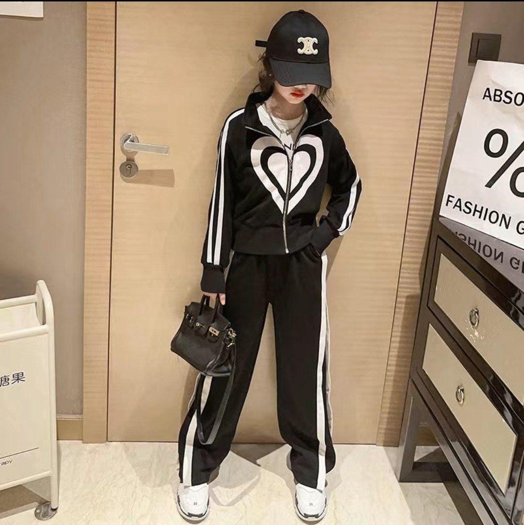 Girls' Leisure Sports Suit – Spring & Autumn Fashion for Big Kids - ClubOn
