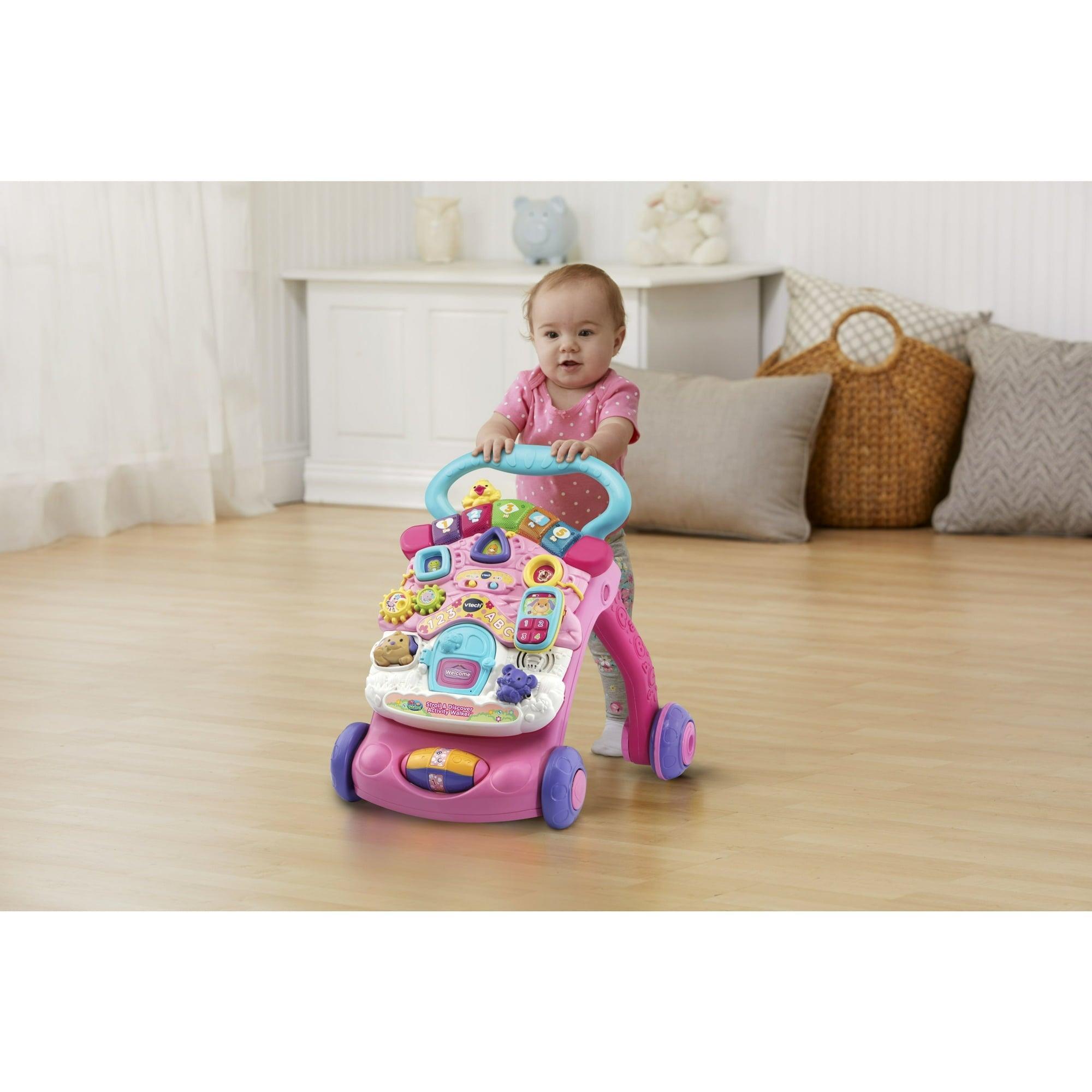 VTech Stroll & Discover Activity Walker - Pink, Baby Walker with Accessories - ClubOn