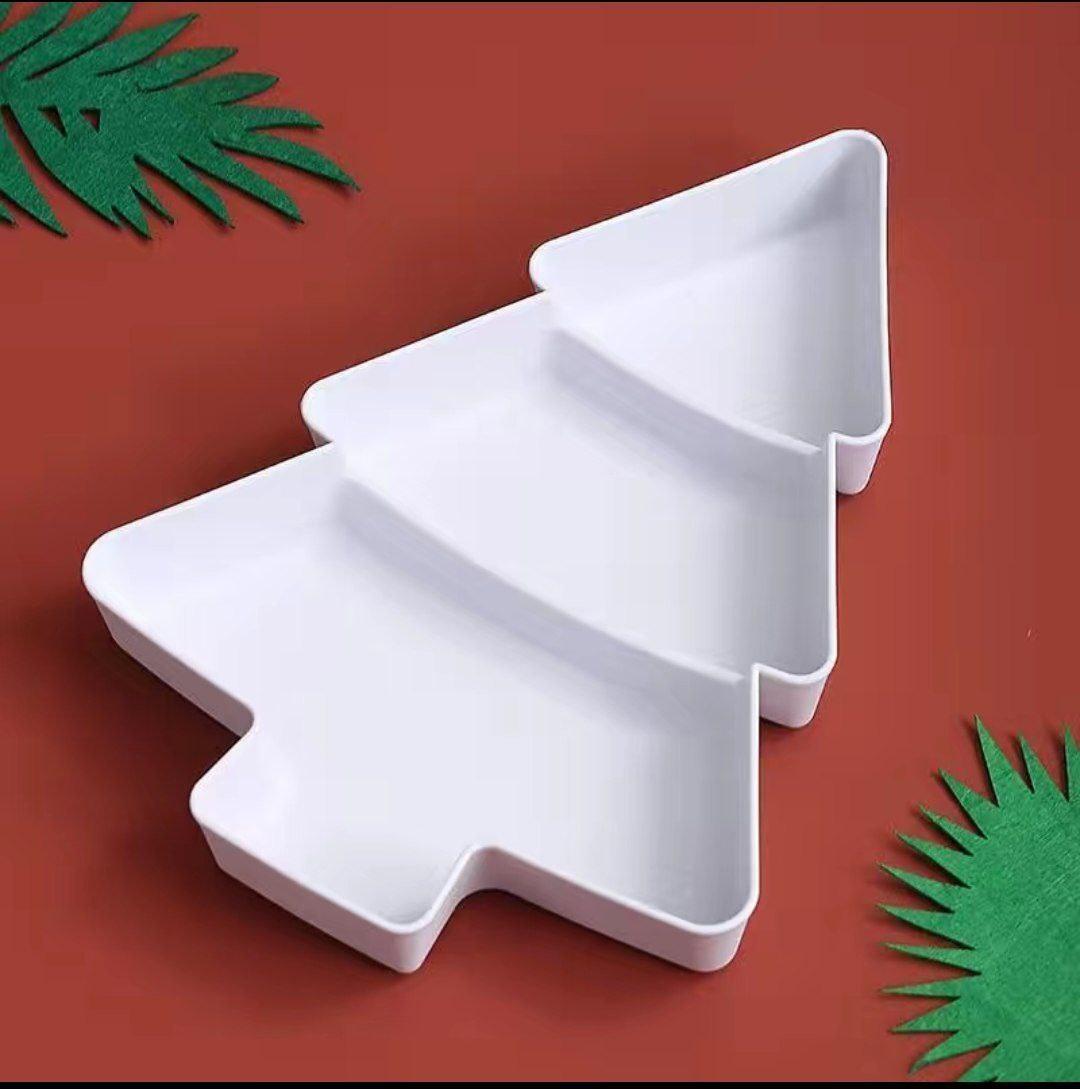 Christmas Tree Shape Plastic Snack Plate & Tray - ClubOn