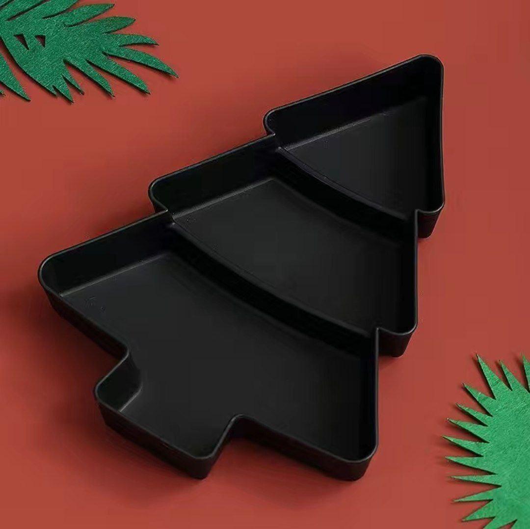 Christmas Tree Shape Plastic Snack Plate & Tray - ClubOn