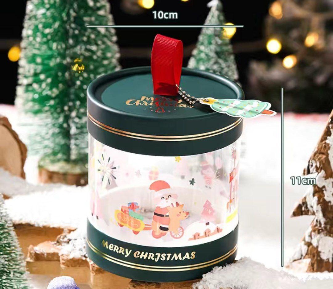 Christmas Eve Round Gift Box - Stylish Empty Bucket Design - ClubOn