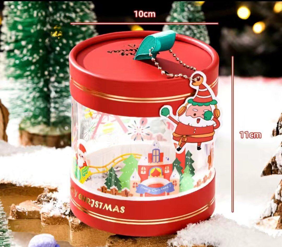 Christmas Eve Round Gift Box - Stylish Empty Bucket Design - ClubOn