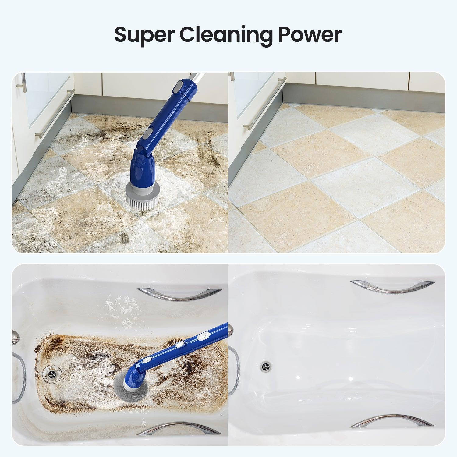 iDOO Electric Spin Scrubber, Cordless Shower Scrubber with Adjustable Extension Handle for Bathtub, Tile, and Floor Cleaning - ClubOn