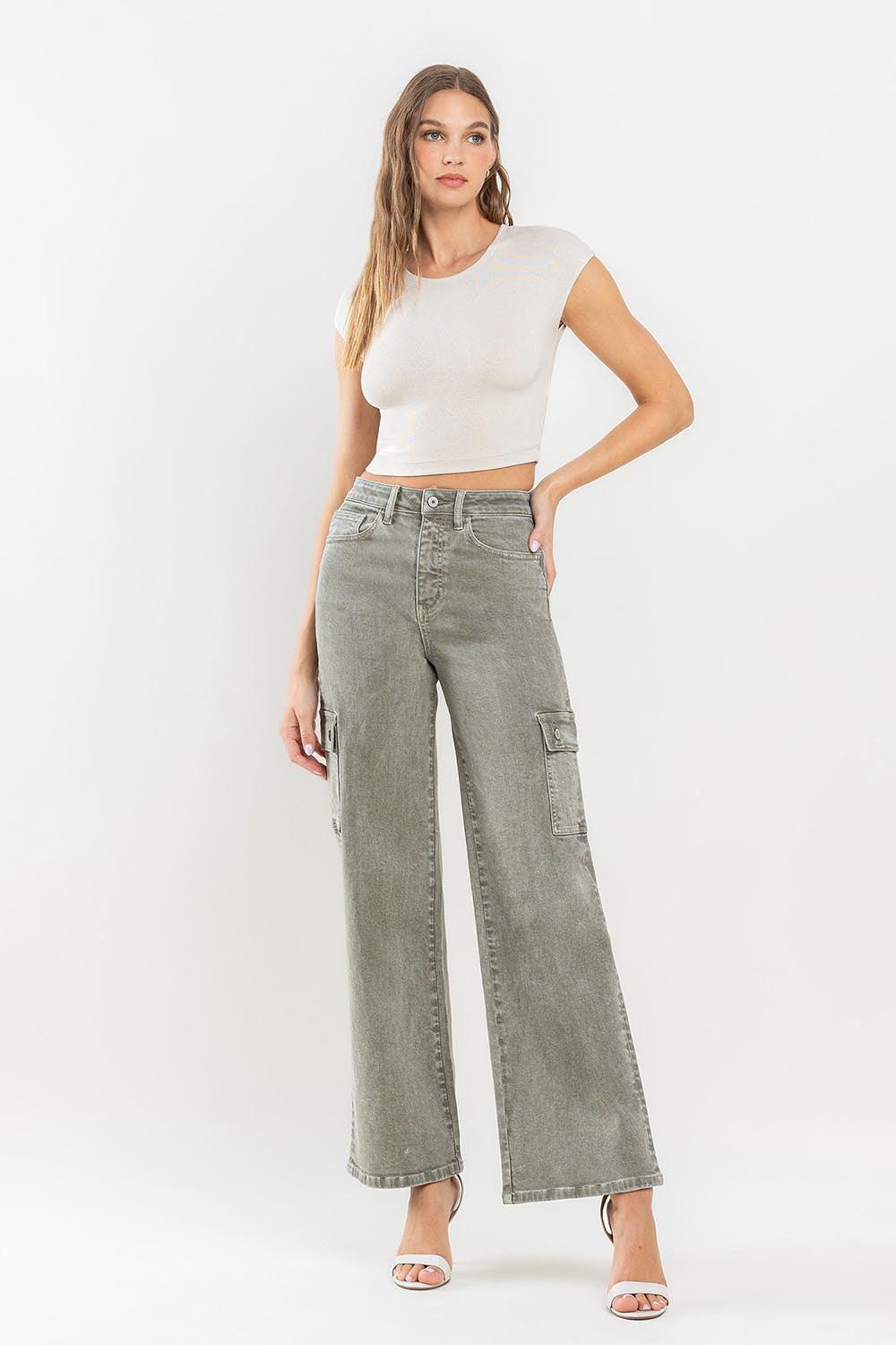 Vervet by Flying Monkey 90's Super High Rise Cargo Jeans - ClubOn
