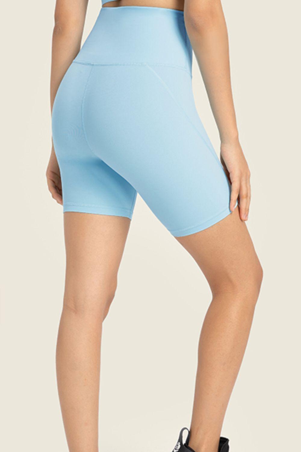 Millennia Seamless High-Rise Wide Waistband Biker Shorts - ClubOn