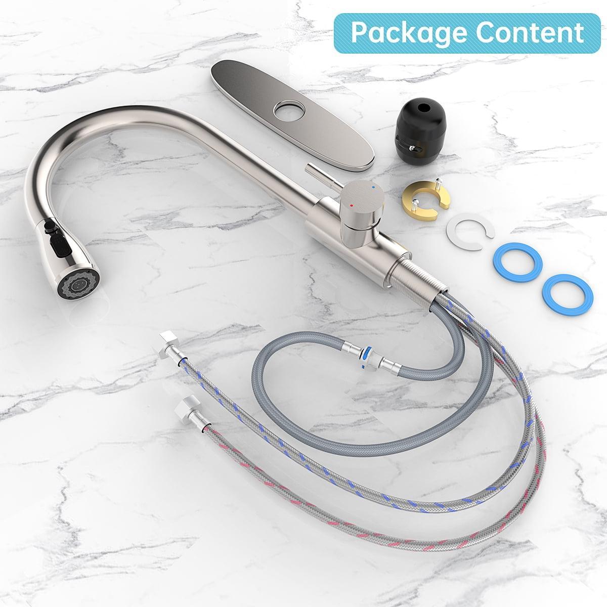 High Arc Kitchen Sink Faucet with Pull Down Sprayer - Single Handle - ClubOn