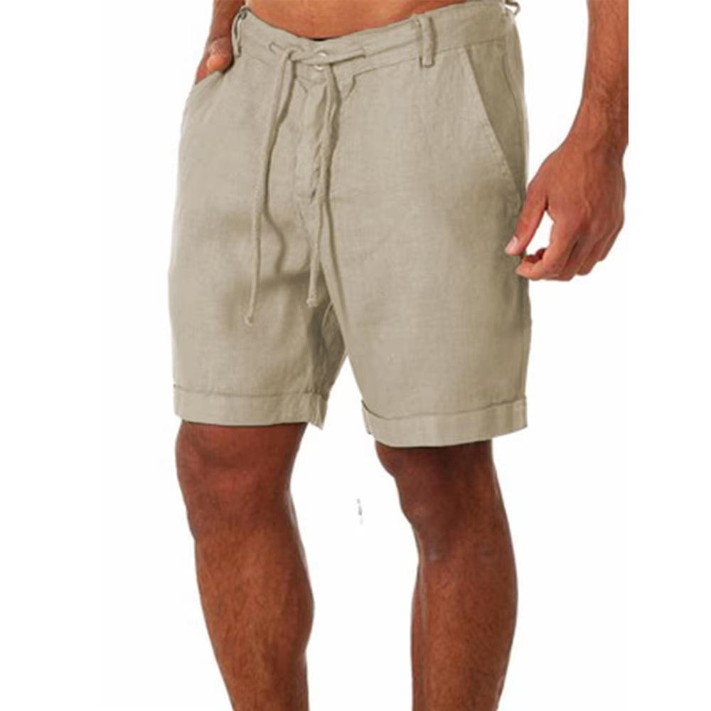 Men's Cotton Linen Shorts - Summer Breathable Fitness Streetwear - ClubOn