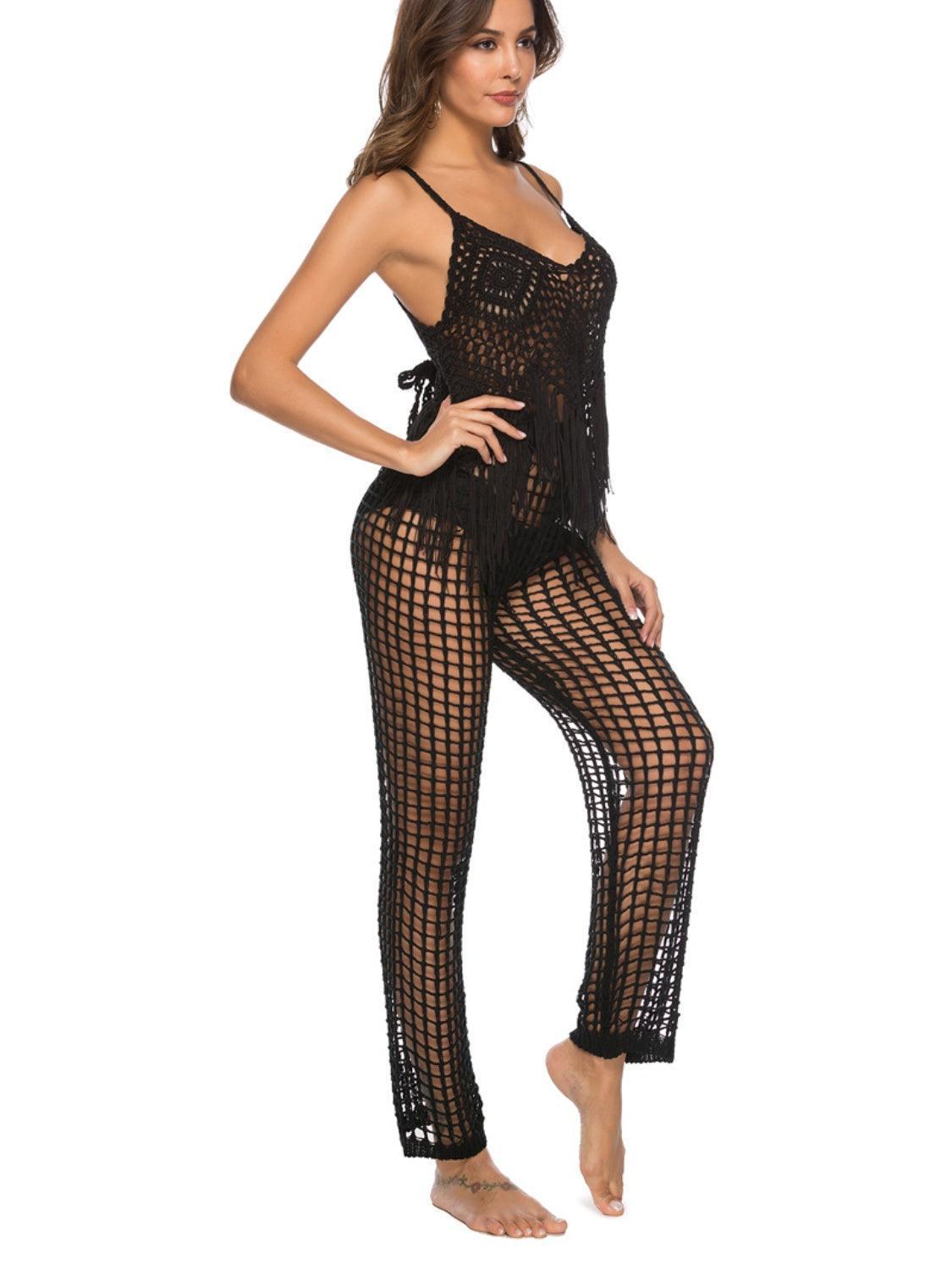 Cutout High Waist Swim Pants - ClubOn