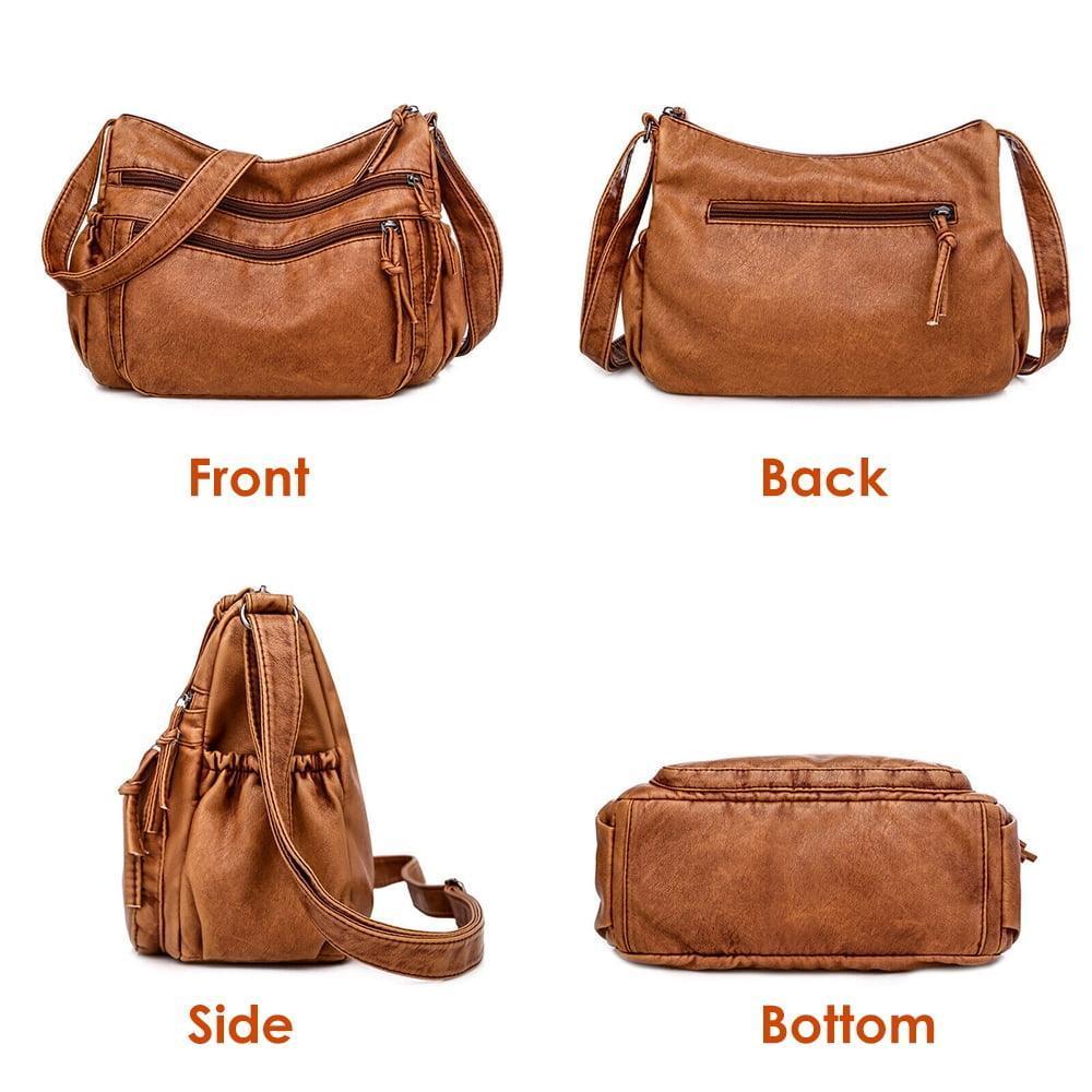 JLLOM Purses Handbags for Women, Vintage Crossbody Shoulder Bag, Soft PU Leather, Lightweight - ClubOn