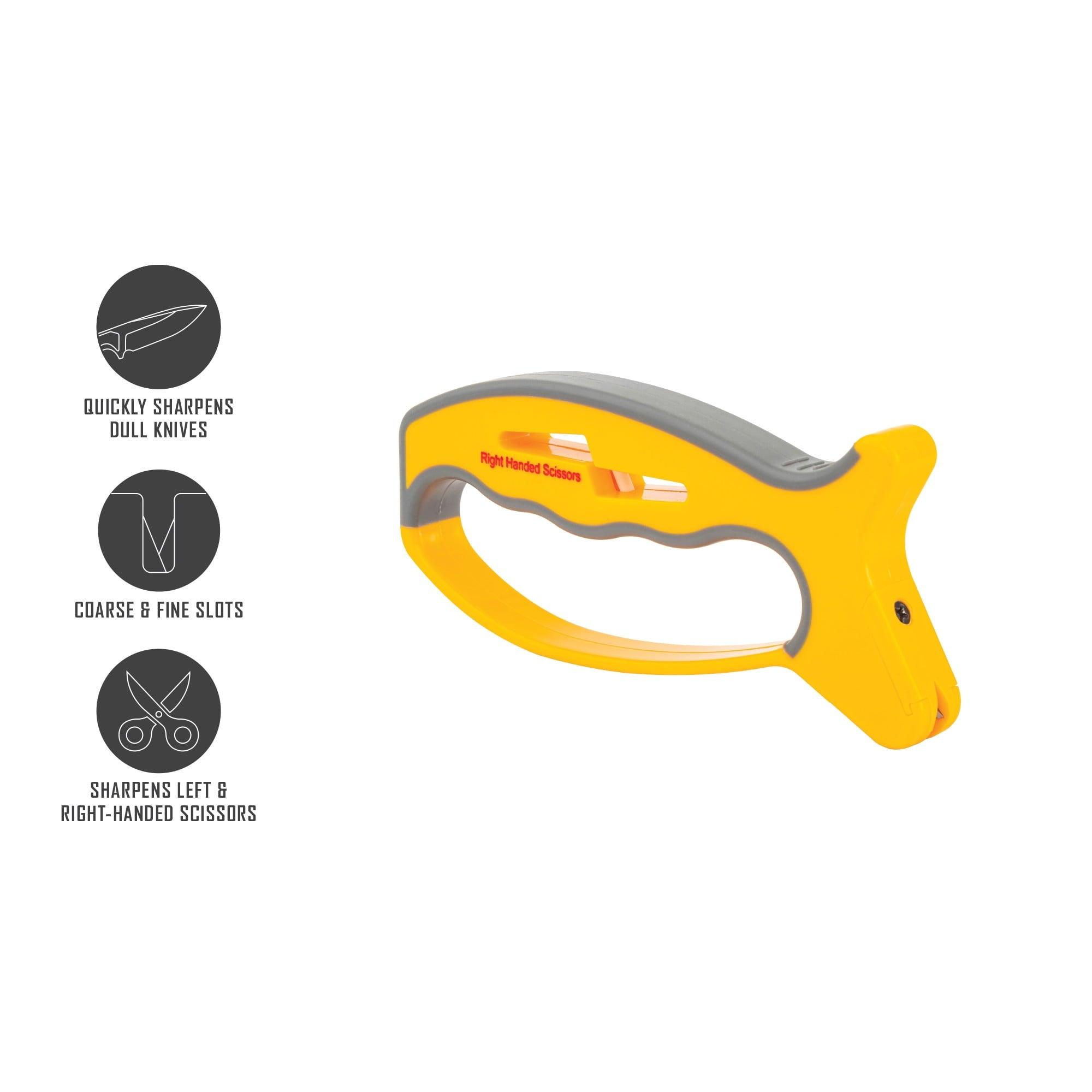 Smith’s 50170 JIFFY V-Sharp Knife & Scissors Sharpener – Yellow & Grey - ClubOn