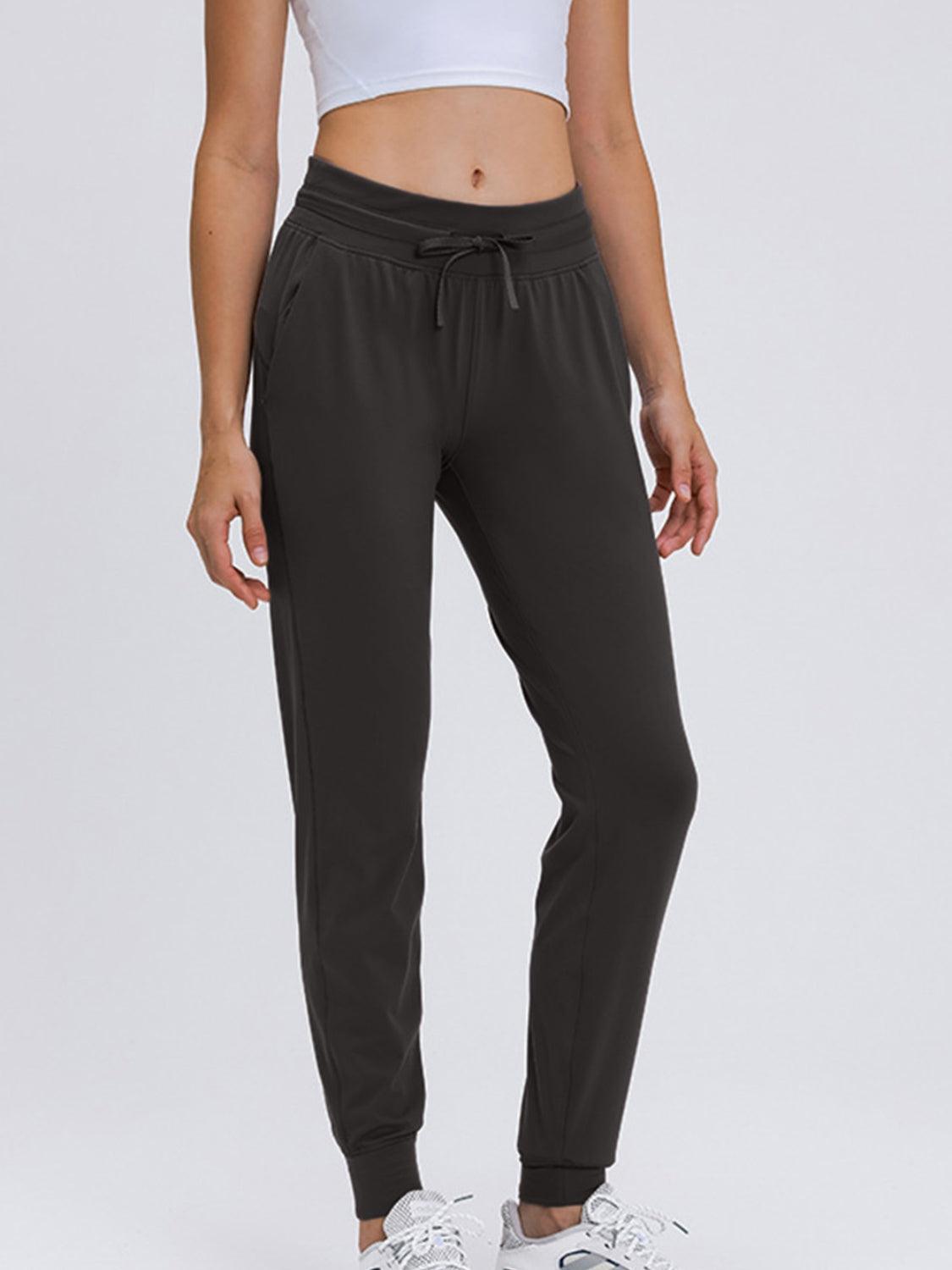 Millennia Double Take Tied Joggers with Pockets - ClubOn