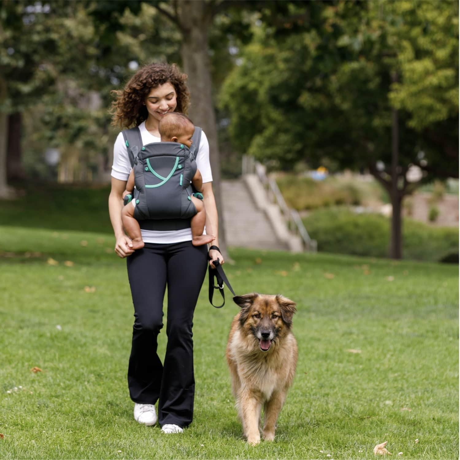 Infantino Carry On Active Multi-Pocket Baby Carrier, 4-Positions, 8-40lbs, Gray - ClubOn