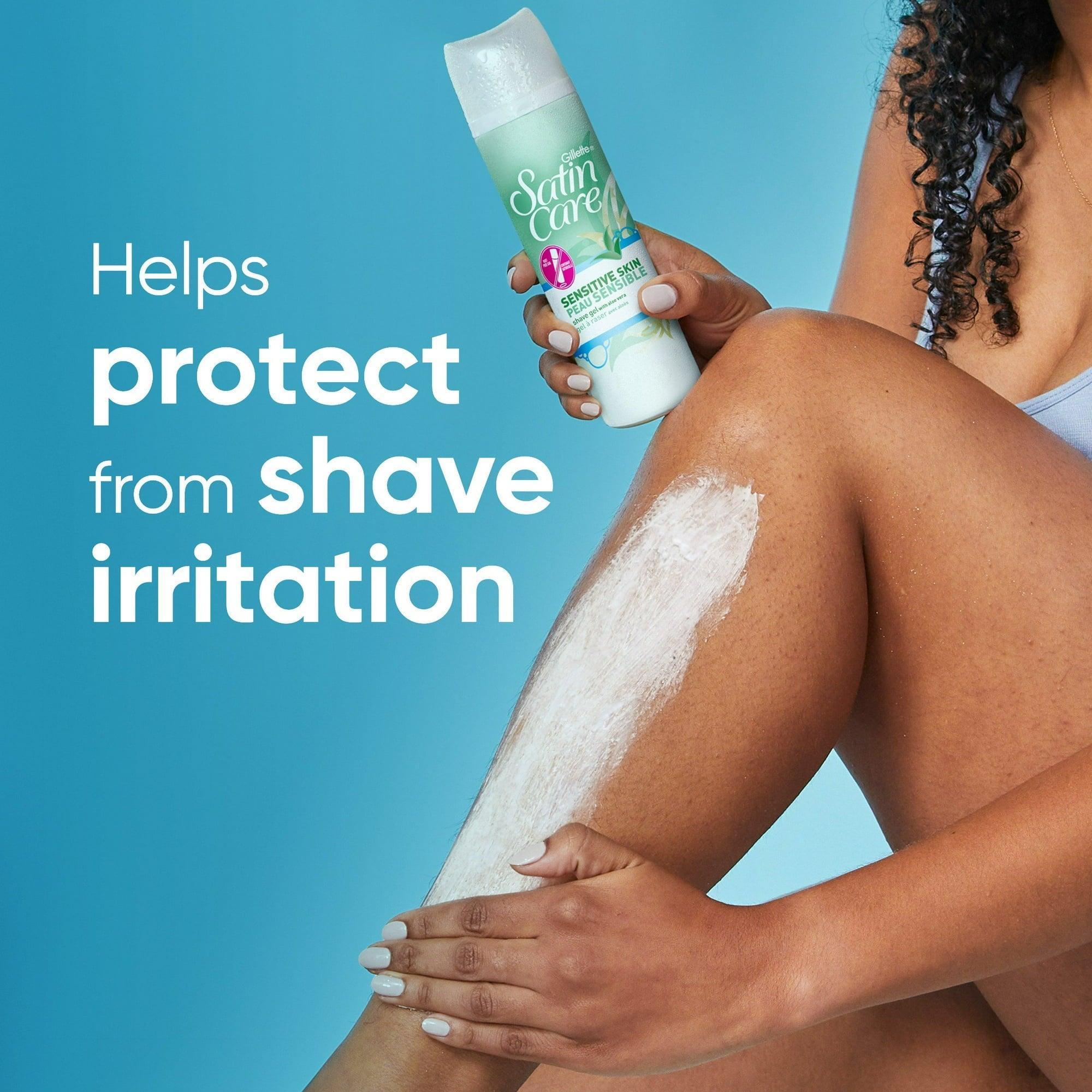 Gillette Satin Care Sensitive Women's Shaving Gel Twin Pack, Light Fragrance, 14 oz - ClubOn