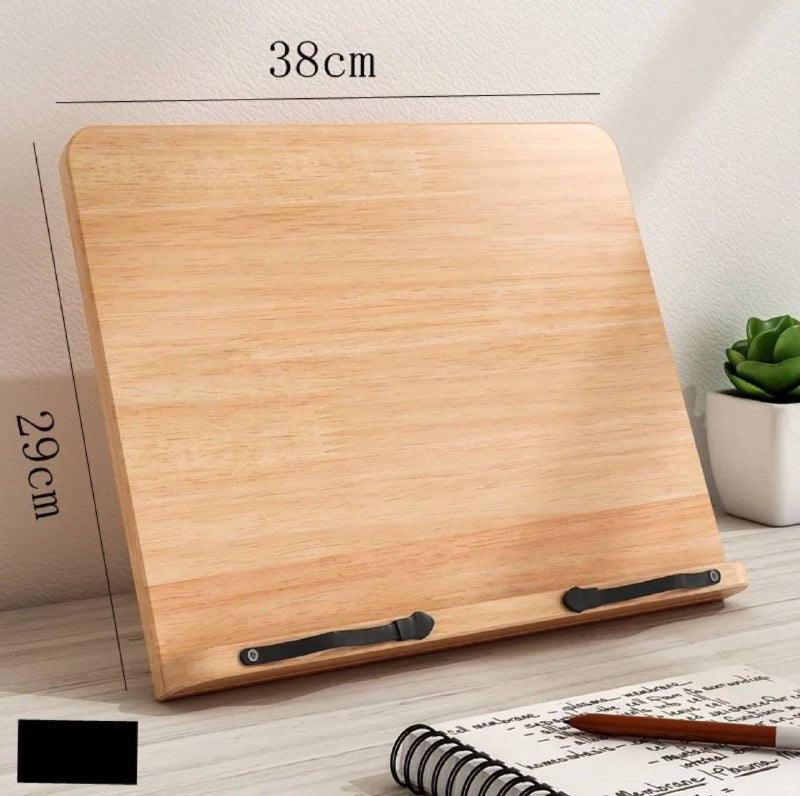 Wooden Reading Stand & Computer Stand – Adjustable Bookshelf - ClubOn