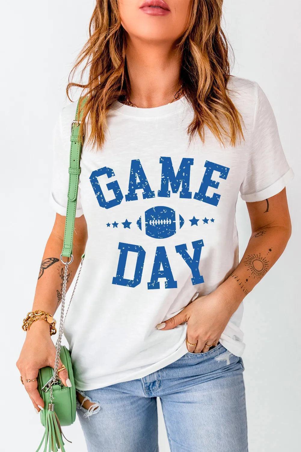 GAME DAY Round Neck Short Sleeve T-Shirt - ClubOn