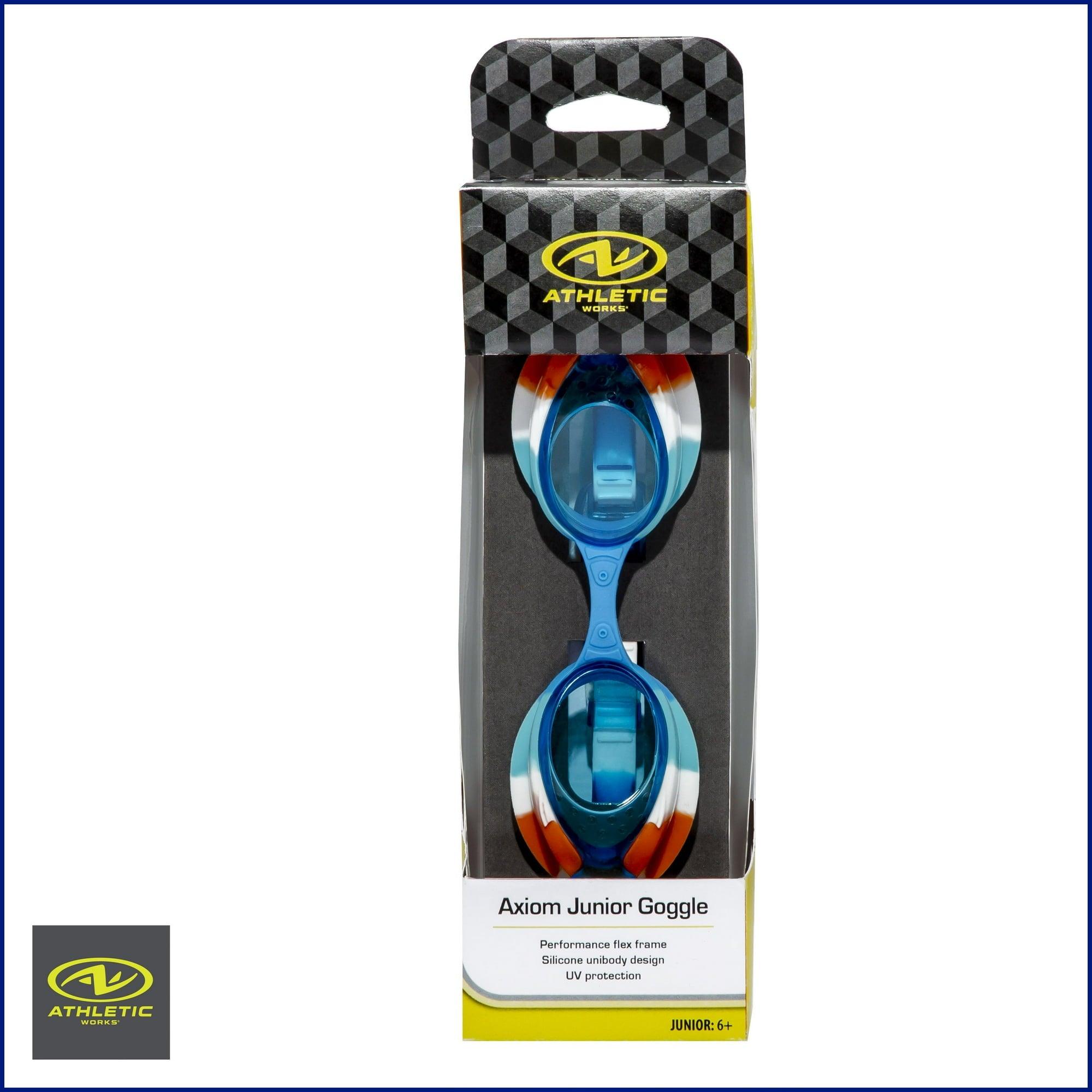 Athletic Works Axiom Junior Swim Goggles for Children – Tinted Anti-Fog Lenses with UV Protection - ClubOn