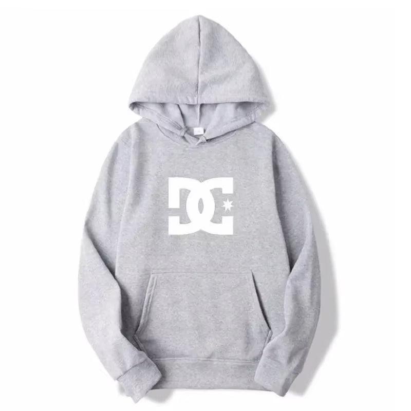 Men's & Women's DC Letter Hoodie - Simple Long Sleeve Gym Sweatshirt - ClubOn