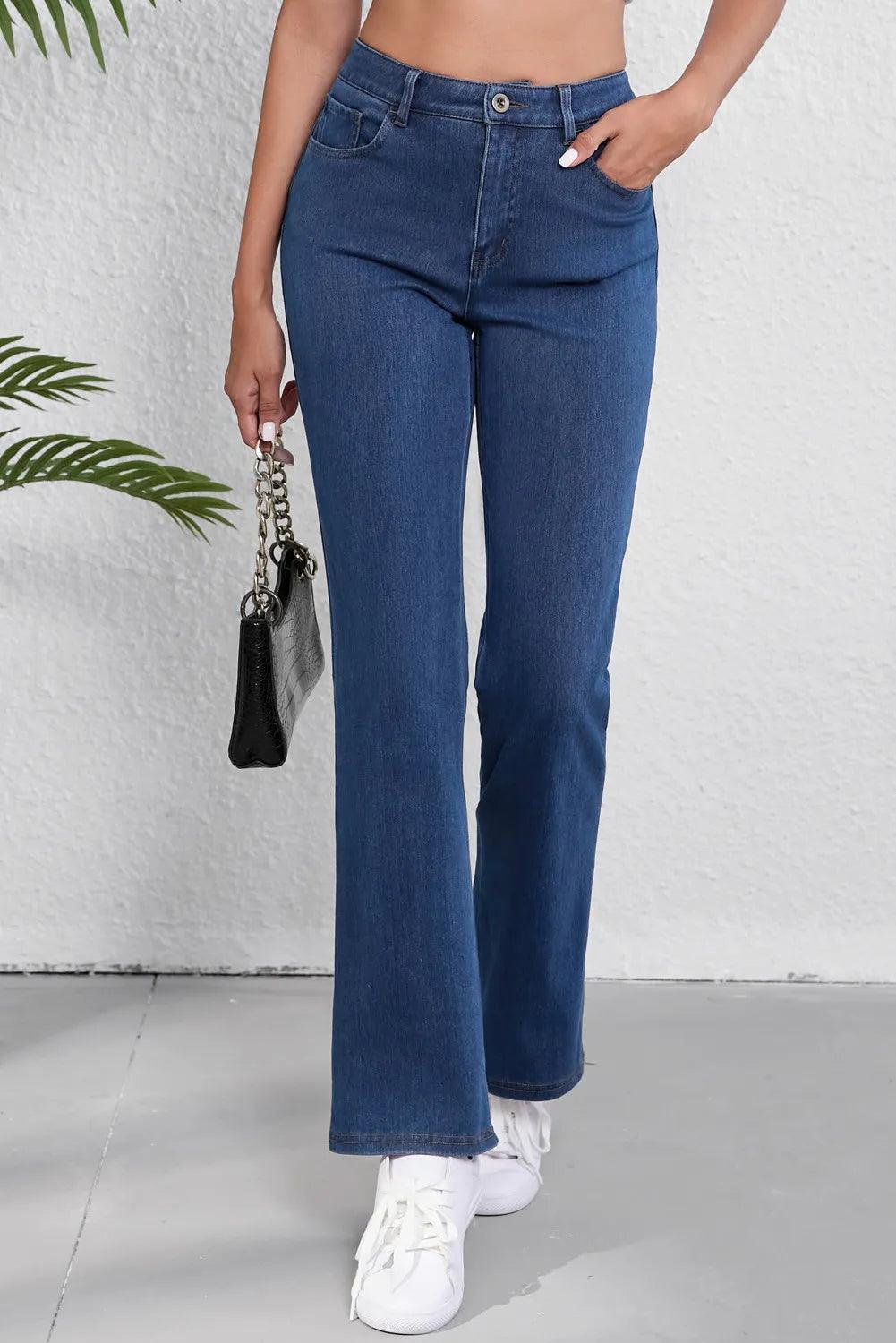 Straight Jeans with Pockets - ClubOn