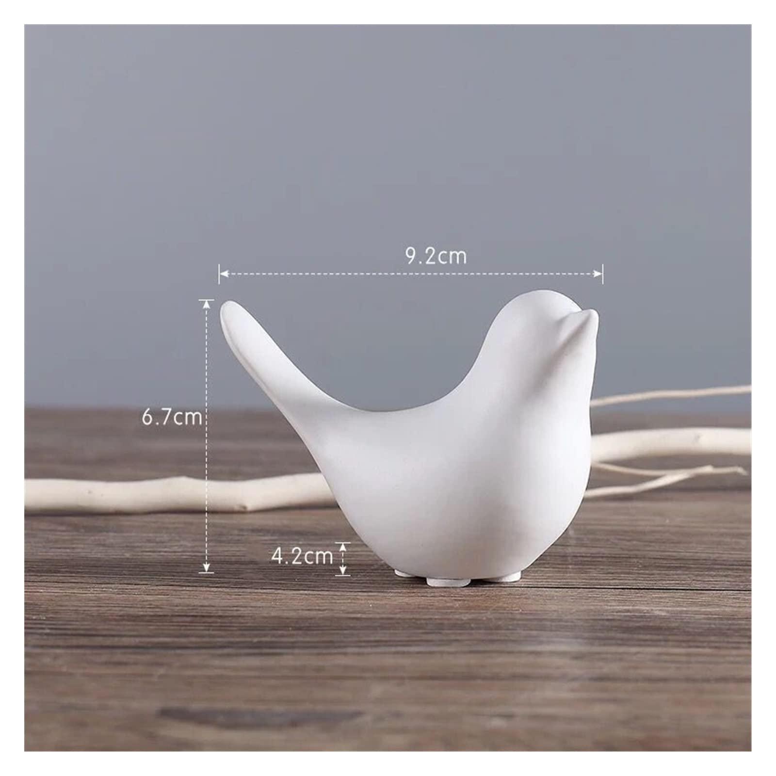 Sufa Nordic Creative White Ceramic Bird Figurines – Room Table Decor - ClubOn