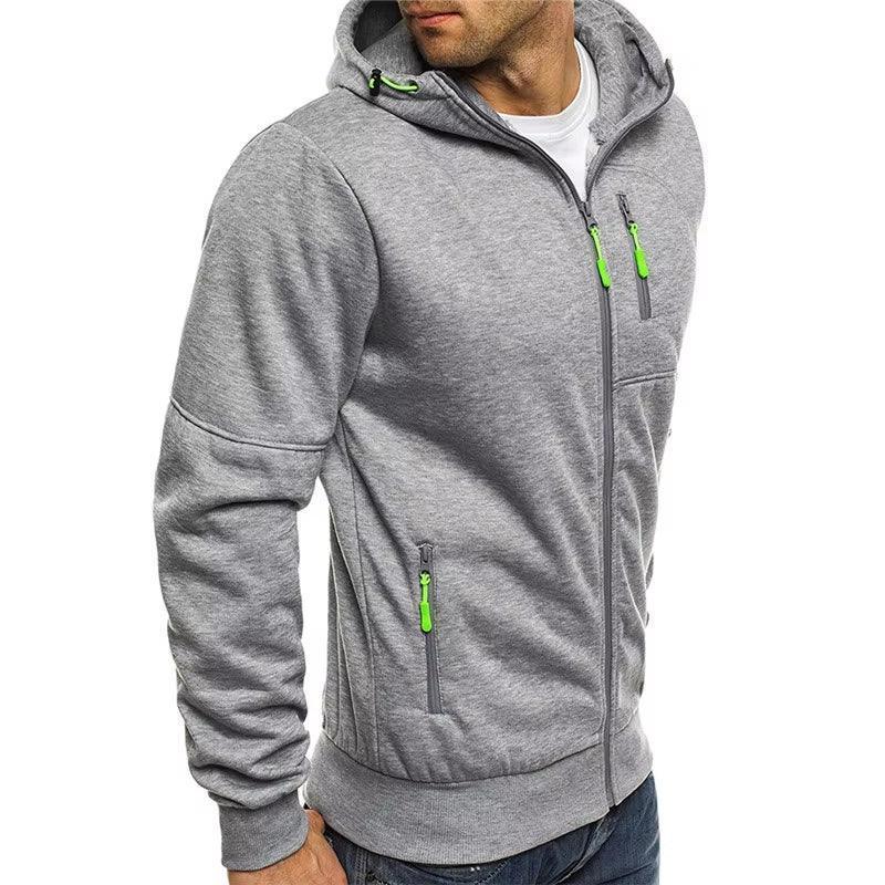 Men's Hooded Jacket - Zipper Fashion Brand Casual Outerwear Hoodie - ClubOn