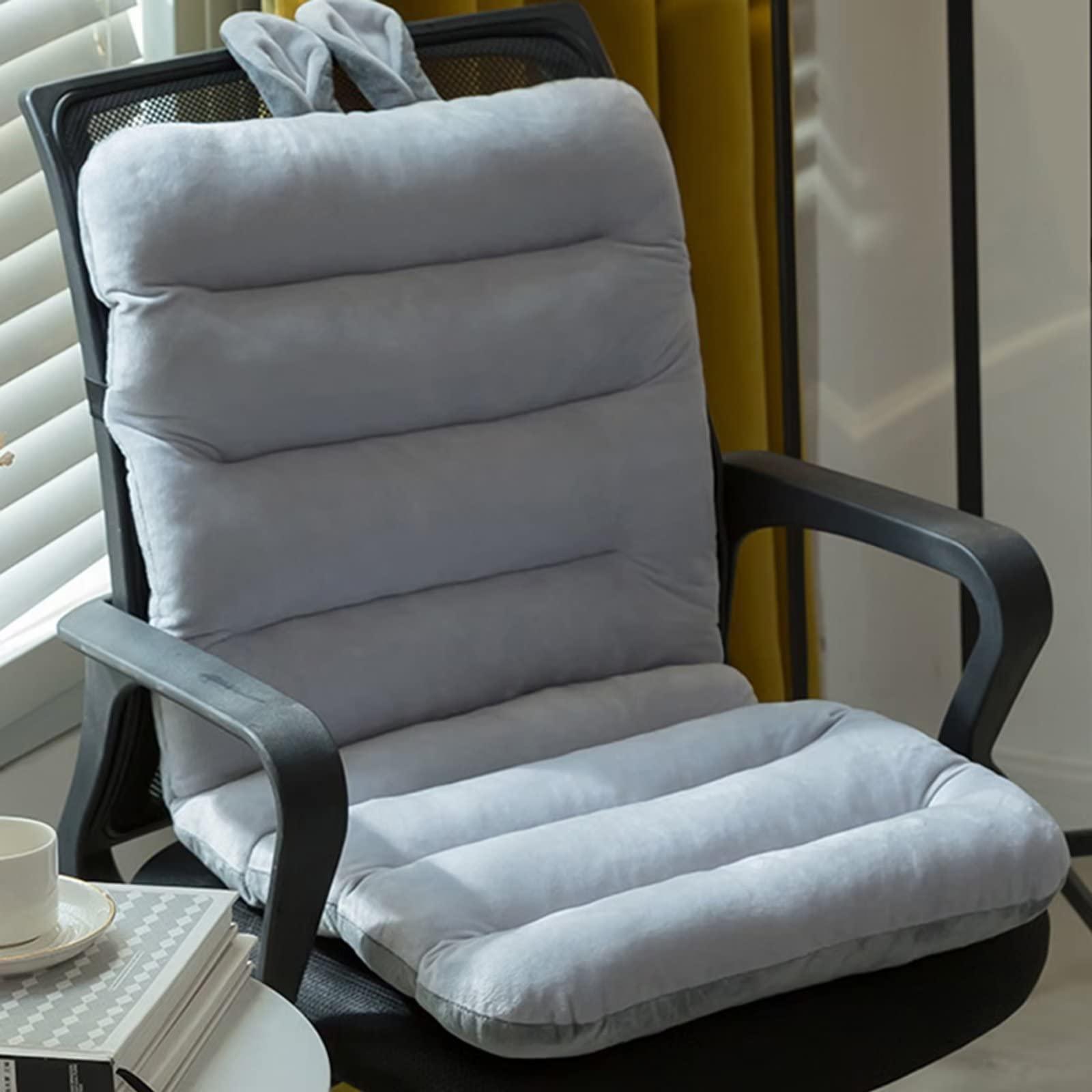 Cute Conjoined Pillow Back Cushion – Thick Office Chair Mat & Seat Pad - ClubOn