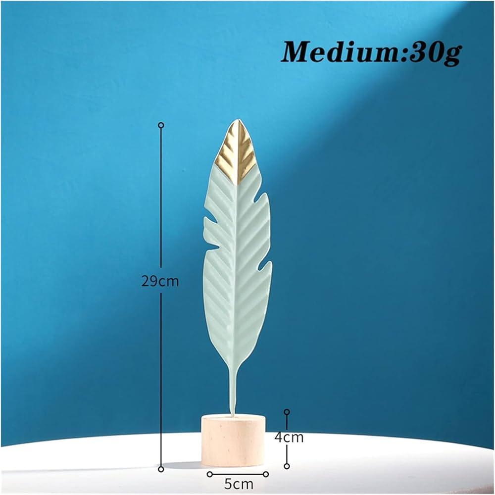 Modern Feather Wooden Decorations – Minimalist Miniature Figurines - ClubOn