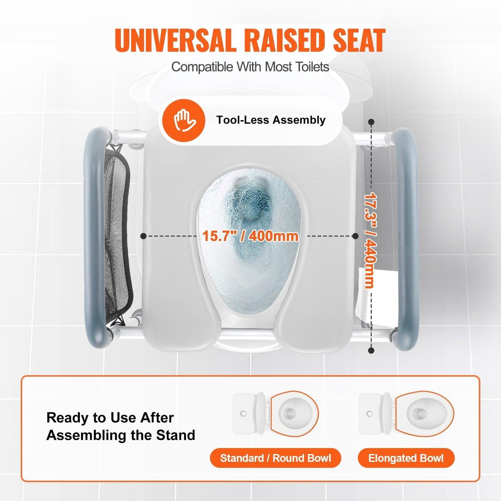 SKYSHALO Raised Toilet Seat - Adjustable 19.3