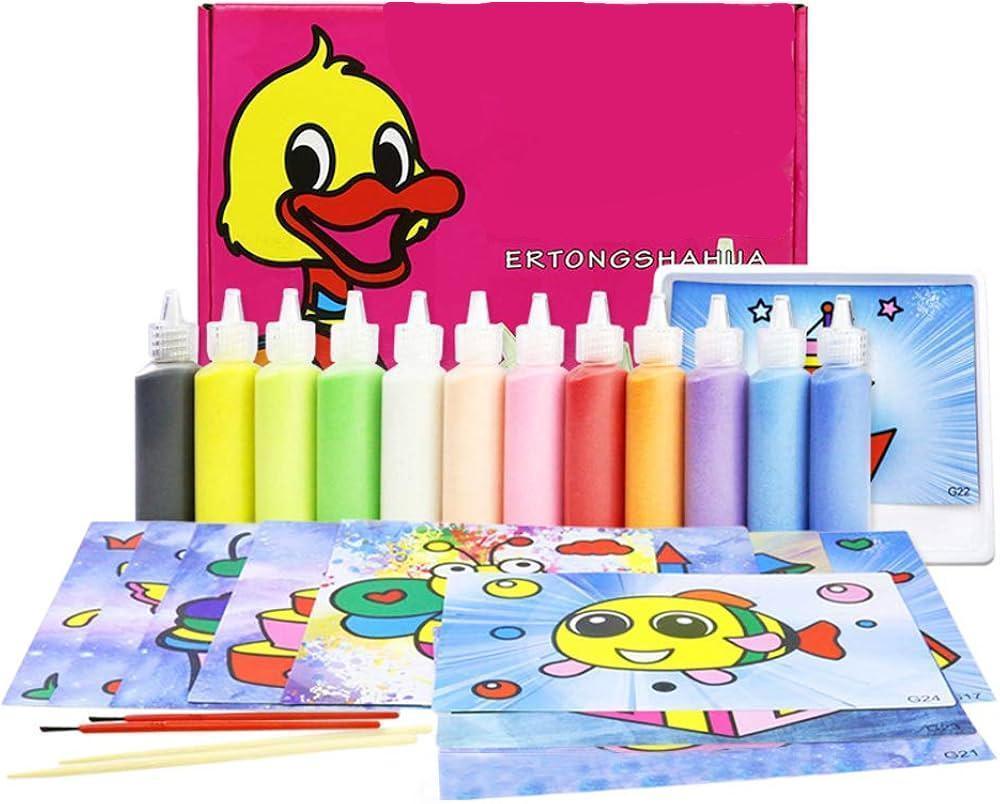 DIY Sand Painting Set - 24-Piece Color Sand Art Kit for Kids - ClubOn