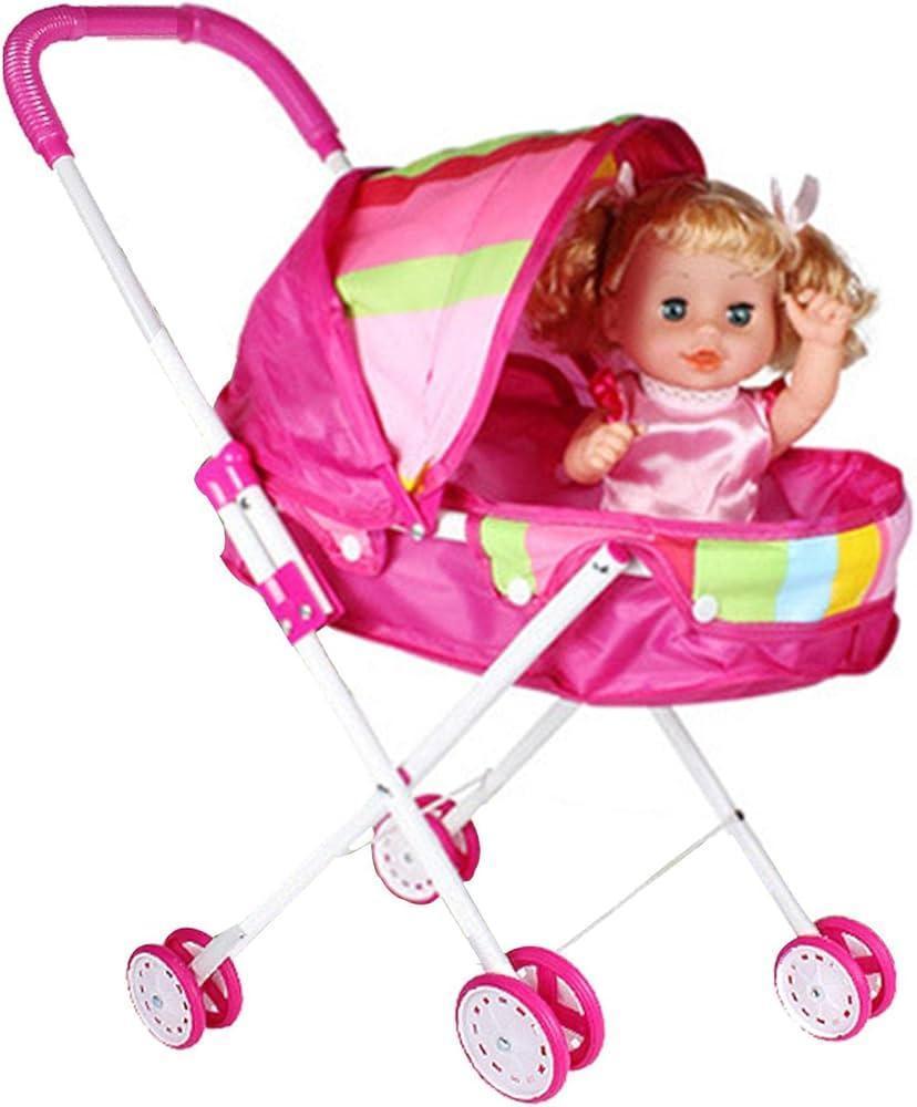SufaBabys Doll Stroller Set - Simulation Baby Doll Playset - ClubOn