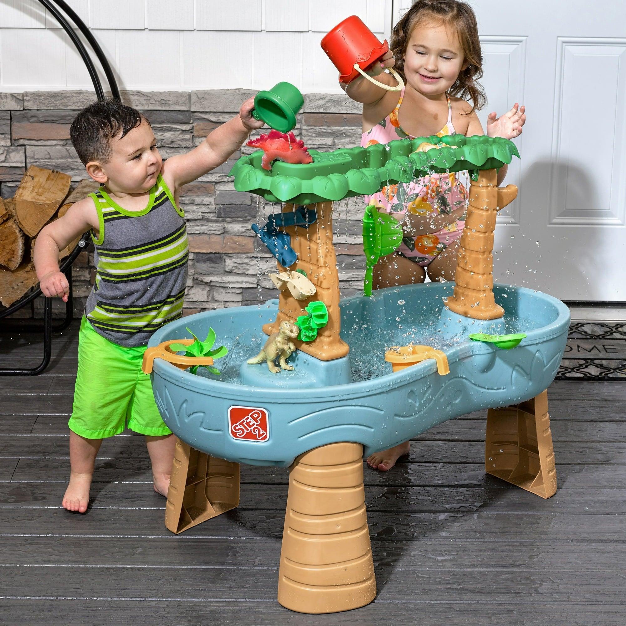 Step2 Dino Showers Multi-color Plastic Water Table for Toddlers with 13-Piece Playset - ClubOn