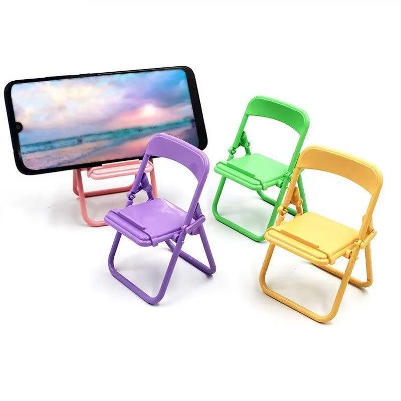 Mini Chair Phone Stand - Creative Foldable Design for Desktop - ClubOn