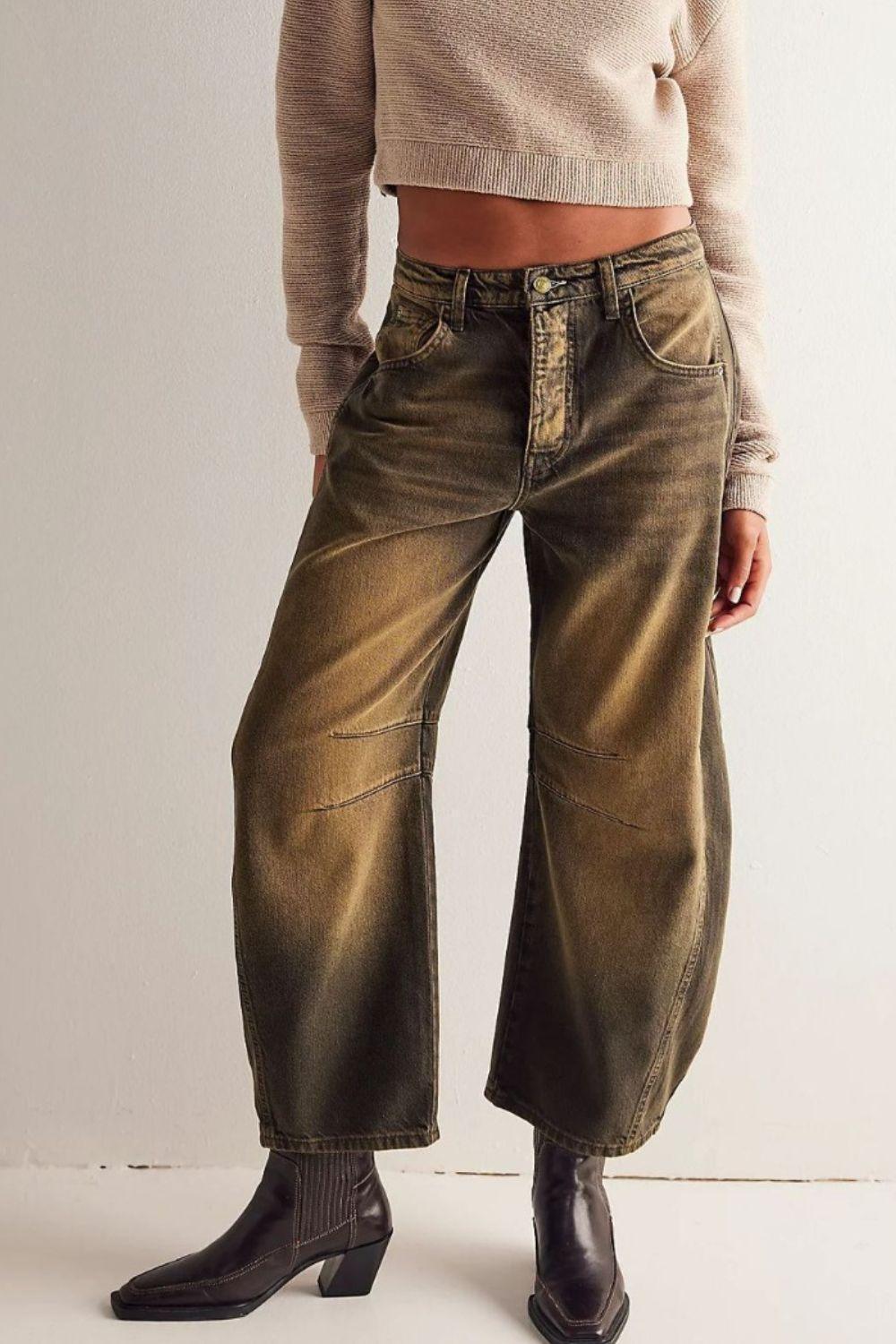 Wide Leg Jeans with Pockets - ClubOn