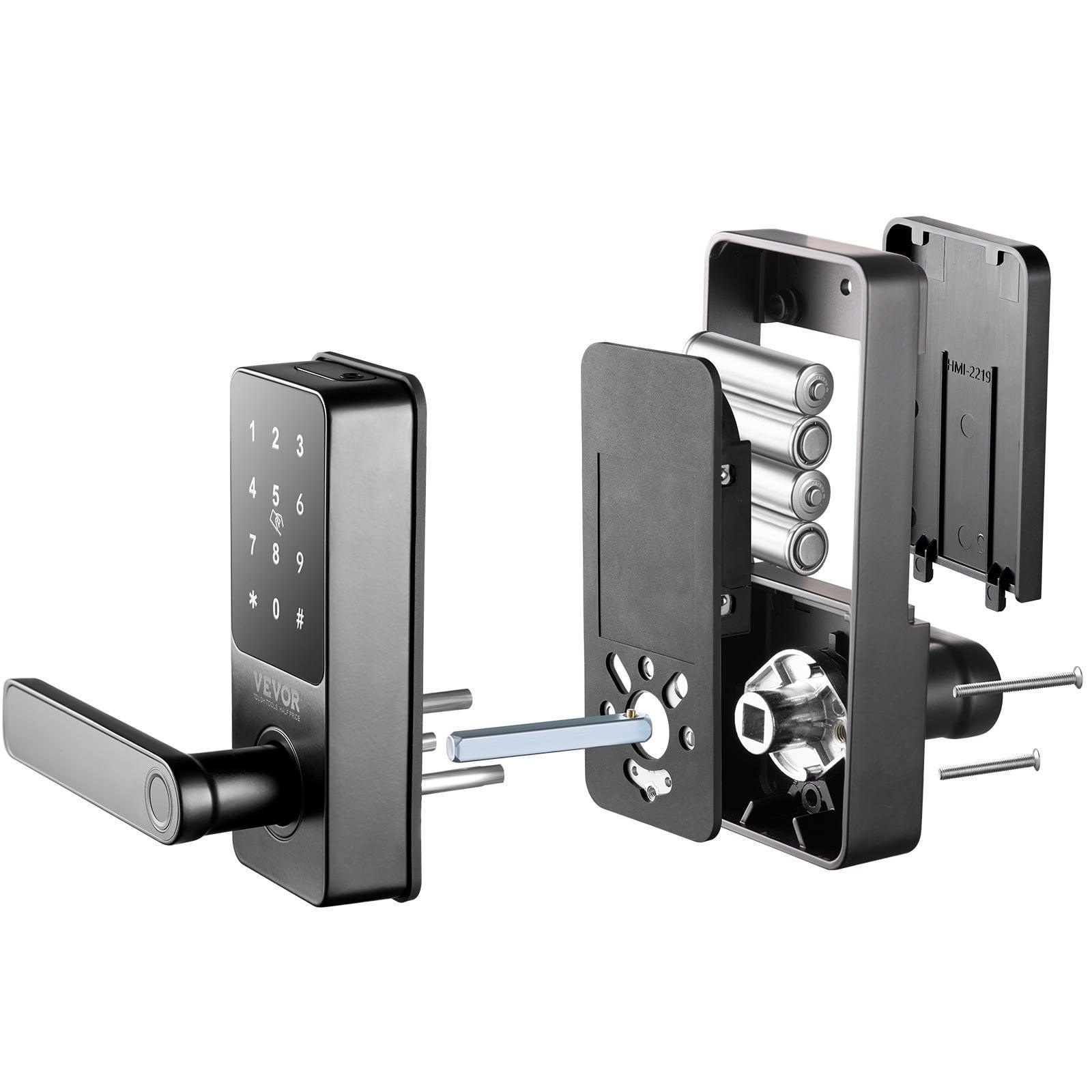 SKYSHALO Smart Lock – Keyless Entry with Handle, APP Control, Fingerprint & Keypad 7-in-1 Smart Lock, Matte Black - ClubOn