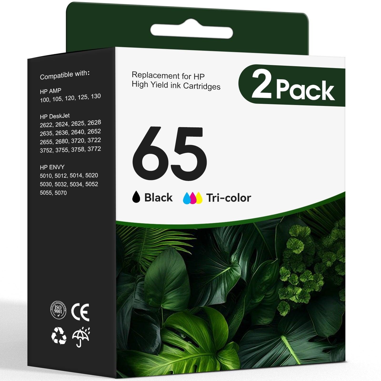 65 Ink Cartridges for HP 65 Black/Tri-color Ink (2 Pack) - T0A36AN - ClubOn