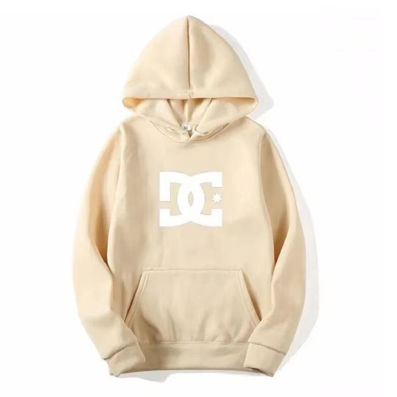 Men's & Women's DC Letter Hoodie - Simple Long Sleeve Gym Sweatshirt - ClubOn