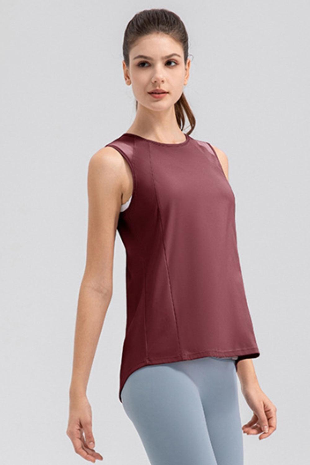 Round Neck Wide strap Active Tank - ClubOn
