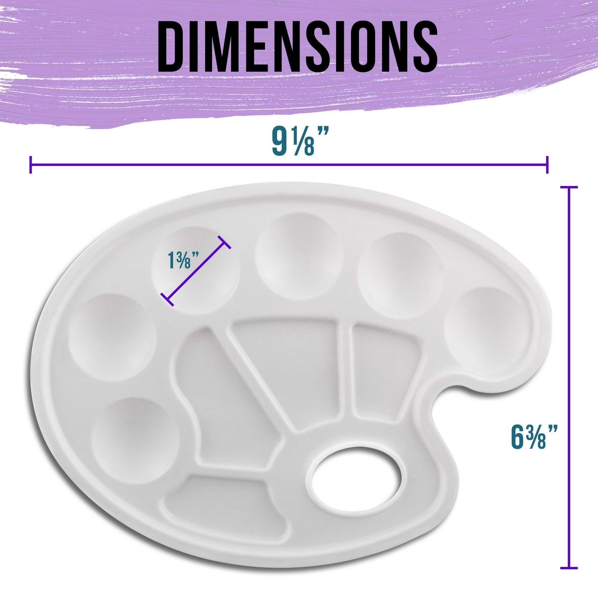 U.S. Art Supply 10-Well Plastic Artist Painting Palette, Color Mixing Tray for Acrylic, Oil, Watercolor & Tempera - ClubOn