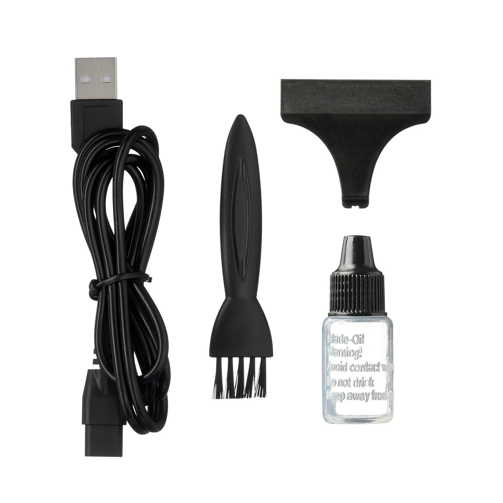 KISS USA Precision Blade Cordless USB Hair Trimmer Clipper, 8 Pieces, Waterproof for Men, Adult Use - ClubOn