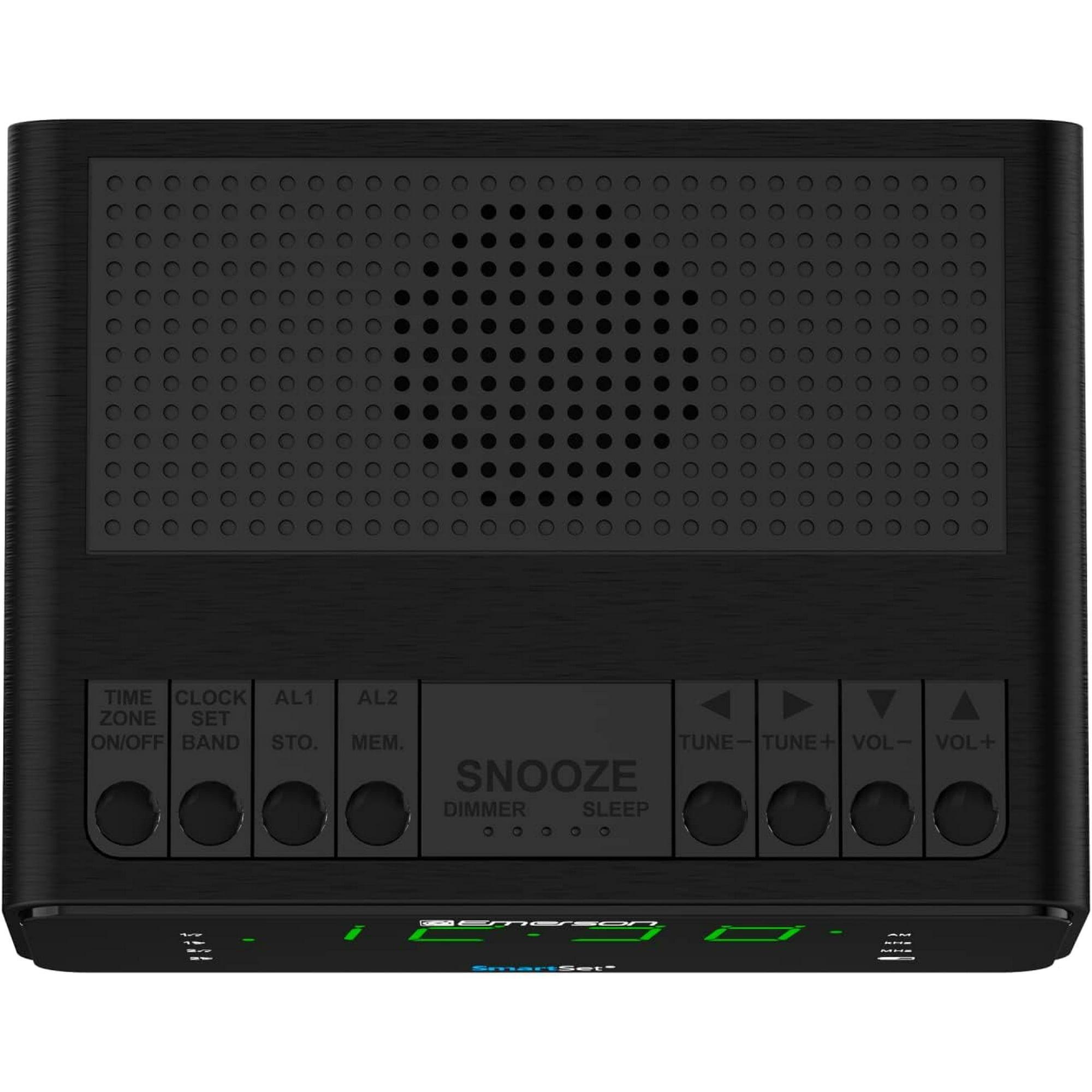 Emerson SmartSet AM/FM Dual Alarm Clock Radio, 0.9