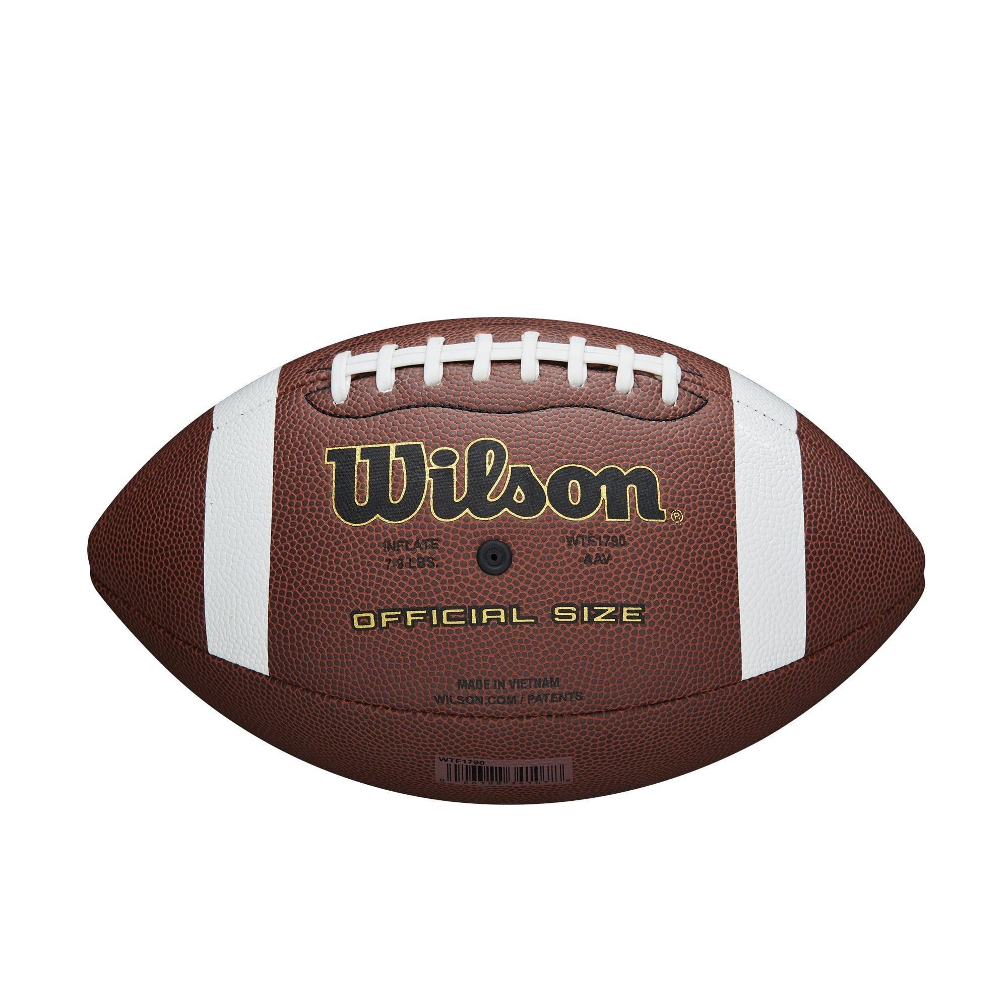 Wilson NCAA Reaction Composite Football, Official Size (Ages 14+), Brown - ClubOn