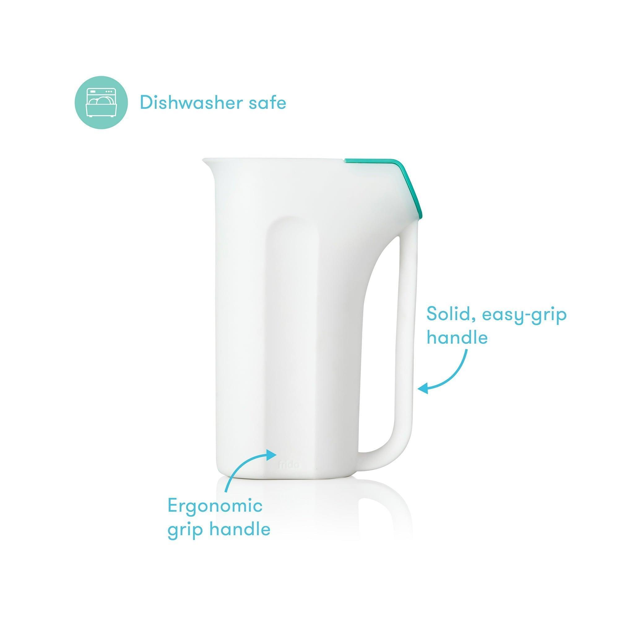 Frida Baby Control The Flow Rinser – Polypropylene ABS Bath Time Rinse Cup with Easy Grip Handle and Removable Rain Shower, White - ClubOn