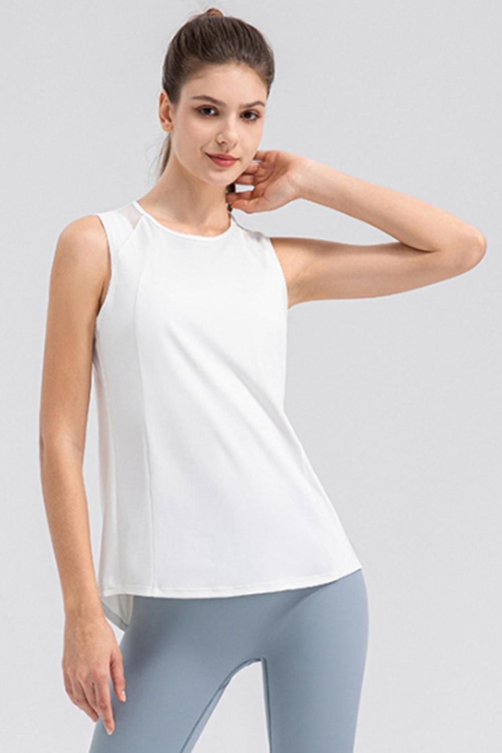Round Neck Wide strap Active Tank - ClubOn