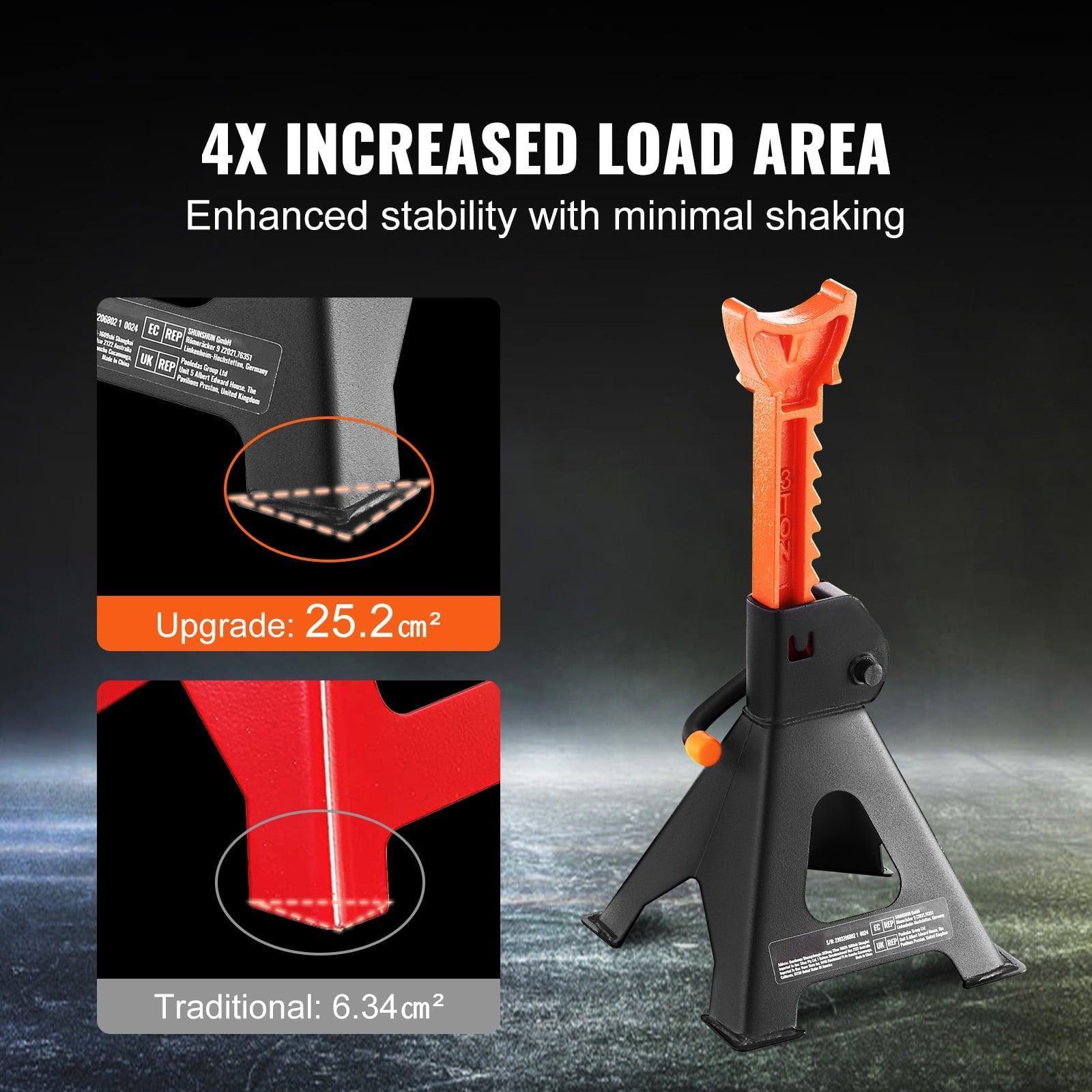 SKYSHALO 3 Ton Jack Stands (6,000 lbs) – 1 Pair for SUV & Car Support - ClubOn