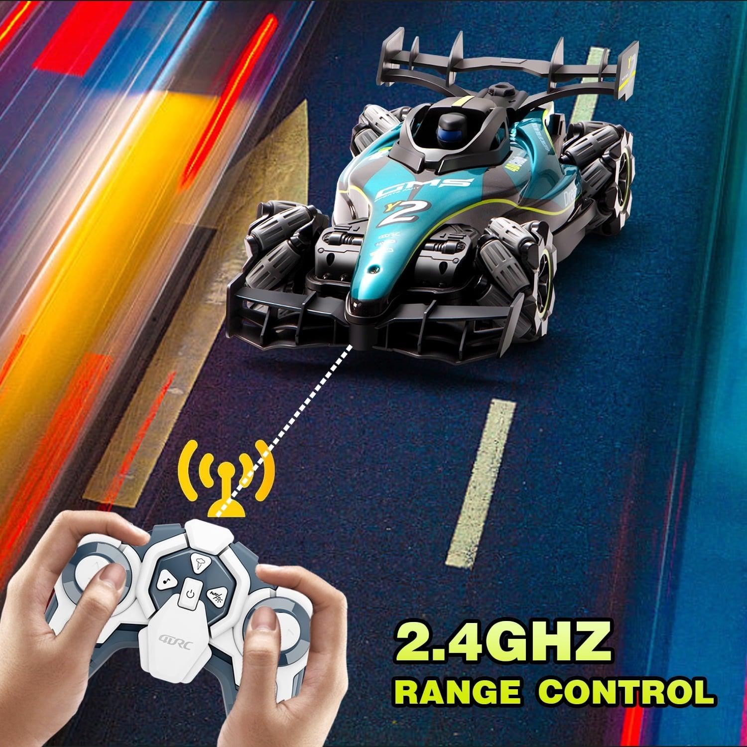4DRC RC Racing Car, 1:12 4WD Buggy, High-Speed Drift, Watch Control - Blue - ClubOn