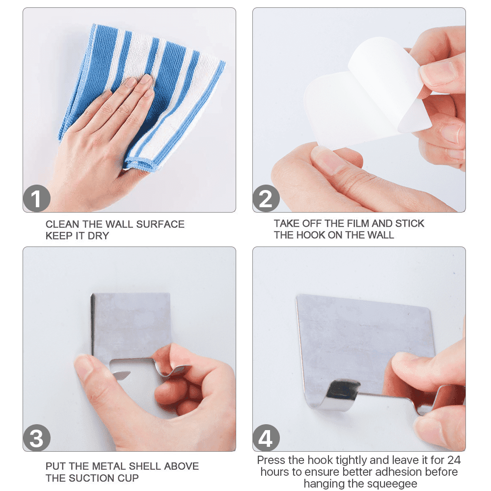 SUPTREE All-Purpose Stainless Steel Shower Squeegee, 10 Inches - ClubOn