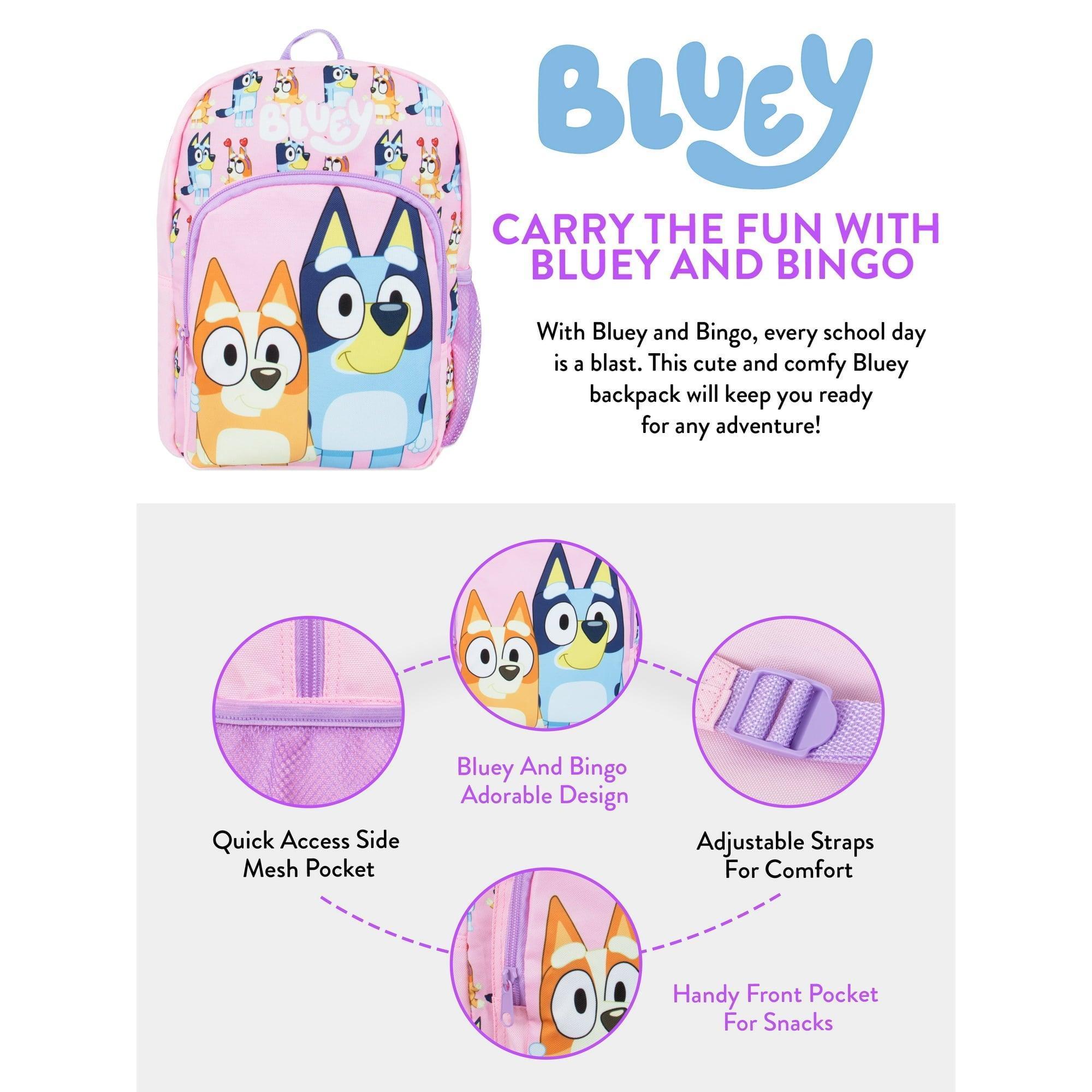 Bluey Toddler Girls Backpack, Pink, One Size - ClubOn